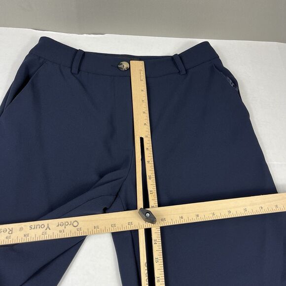 Rachel Roy Collection Wide Leg Trousers Blue High Rise Workwear Elegant Pants 4 - Picture 7 of 13